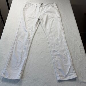 Smoke‎ & Ash Premium Denim Jeans Mens 36x32 White Good Stretch Slim Straight